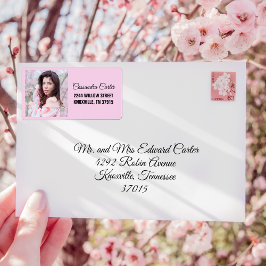 Elegantes, benutzerdefiniertes Foto-Adressetikett Adressaufkleber