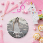 Elegantes benutzerdefiniertes Foto-Brautparty Pappteller (Party)