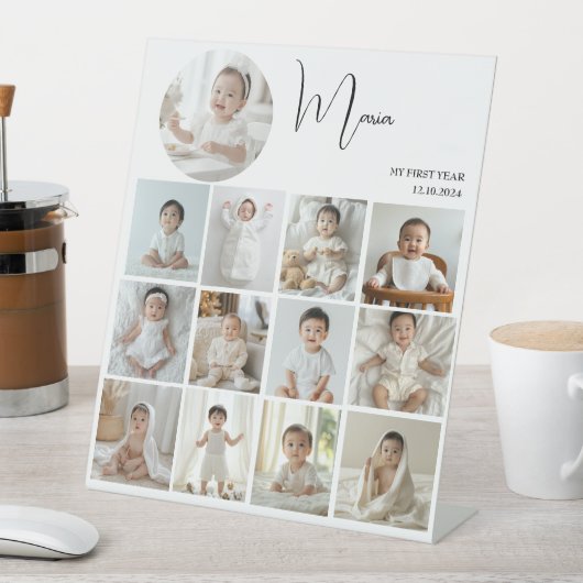 Elegantes benutzerdefiniertes Foto für die Collage Sockelschild (In Situ)