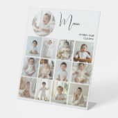 Elegantes benutzerdefiniertes Foto für die Collage Sockelschild (Vorderseite)