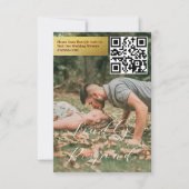 Elegantes, benutzerdefiniertes Foto für Hochzeitsr RSVP Karte (Rückseite)