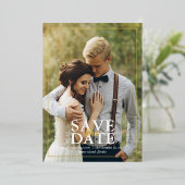 Elegantes benutzerdefiniertes Foto Hochzeit Speich Folieneinladung (Stehend vorne)