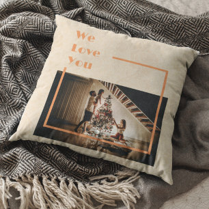 Elegantes, benutzerdefiniertes Foto mit Blumenmust Kissen
