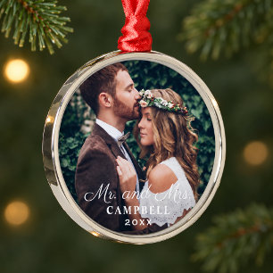 Elegantes Benutzerdefiniertes Foto-Monogramm für M Ornament Aus Metall