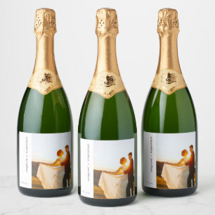 Elegantes benutzerdefiniertes funkelndes Wein-Hoch Schaumweinetikett