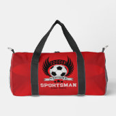 Elegantes benutzerdefiniertes Fußball-Logo Duffle Bag (Vorderseite)