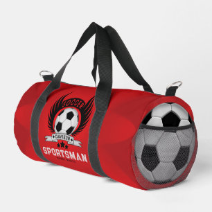 Elegantes benutzerdefiniertes Fußball-Logo Duffle Bag
