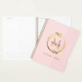 Elegantes, benutzerdefiniertes Gold-Wreath-Monogra Planer (Anzeige)