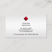 Elegantes, benutzerdefiniertes Logo auf Silver Sha Visitenkarte (Rückseite)