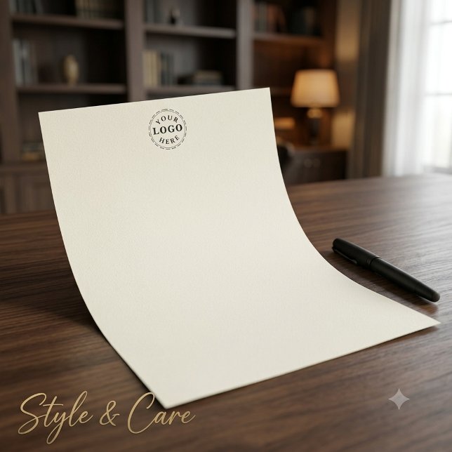 Elegantes benutzerdefiniertes Logo-Briefpapier im  Briefbogen (Elegant Custom Logo Mark Letterhead Chic Office Papers)