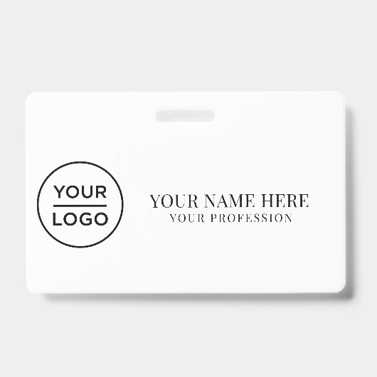 Elegantes benutzerdefiniertes Logo Mitarbeiter Ein Ausweis (Vorderseite)