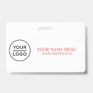 Elegantes benutzerdefiniertes Logo Mitarbeiter Ein Ausweis