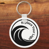 Elegantes benutzerdefiniertes Logo oder Foto Schlüsselanhänger (Vorderseite)