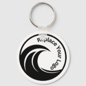 Elegantes benutzerdefiniertes Logo oder Foto Schlüsselanhänger (Rückseite)