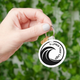 Elegantes benutzerdefiniertes Logo oder Foto Schlüsselanhänger