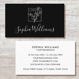 Elegantes benutzerdefiniertes Logo-Script Modern S Visitenkarte