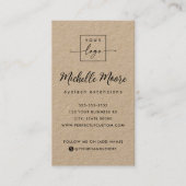 Elegantes, benutzerdefiniertes Logo, vertikales Kr Visitenkarte (Vorderseite)