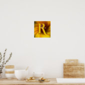 Elegantes benutzerdefiniertes Monogramm Ihr Anfang Poster (Küche)