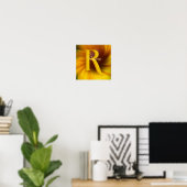 Elegantes benutzerdefiniertes Monogramm Ihr Anfang Poster (Heimbüro)