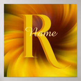 Elegantes benutzerdefiniertes Monogramm Ihr Anfang Poster