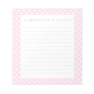 Elegantes, benutzerdefiniertes Notizblock mit rosa