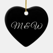 Elegantes, benutzerdefiniertes Pärchenskript mit s Keramik Ornament (Hinten)