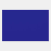 Elegantes, benutzerdefiniertes, robustes blaues Ge Geschenkpapier Set (Vorderseite)