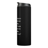 Elegantes, benutzerdefiniertes, schwarz-weiß gesch thermosbecher (Nach rechts gedreht)