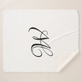 Elegantes, benutzerdefiniertes, schwarz-weißes Skr Sherpadecke (Vorderseite (Horizontal))