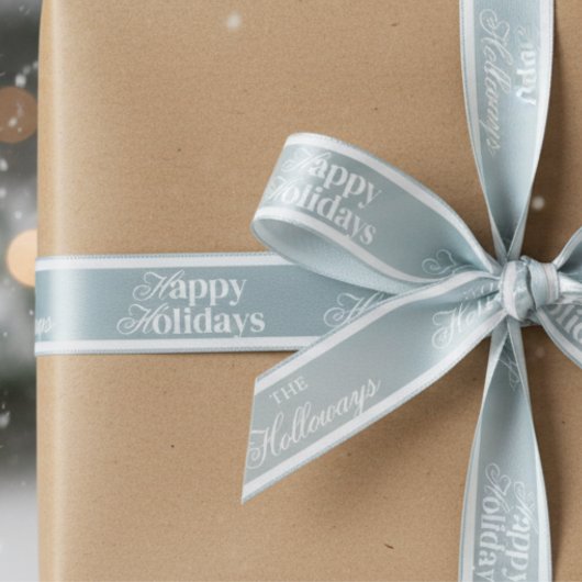 Elegantes benutzerdefiniertes Skript mit Nachnamen Satinband