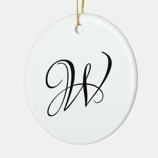 Elegantes benutzerdefiniertes Skript Monogramm ers Keramik Ornament (Links)