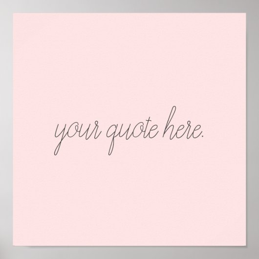 Elegantes, benutzerdefiniertes Skriptangebot Poster (Vorne)