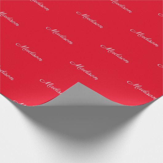 Elegantes, benutzerdefiniertes Skriptname Text Geb Geschenkpapier (Ecke)