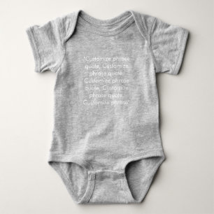 Elegantes, benutzerdefiniertes Textanführungszeic Baby Strampler