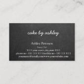 Elegantes, benutzerdefiniertes Tortendesign - Deco Visitenkarte (Rückseite)