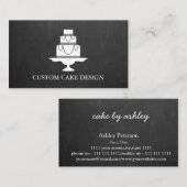 Elegantes, benutzerdefiniertes Tortendesign - Deco Visitenkarte (Vorne/Hinten)