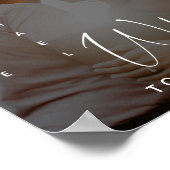 Elegantes, benutzerfreundliches Foto Hochzeitsempf Poster (Ecke)