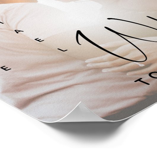 Elegantes, benutzerfreundliches Foto Hochzeitsempf Poster (Ecke)