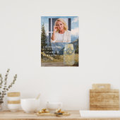 Elegantes Berg-Lebensfest-Willkommensschild Poster (Küche)