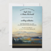 Elegantes Bergpanorama Einladung (Vorderseite)