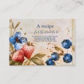 Elegantes Berry Sweet Strawberry Brautparty Begleitkarte (Vorderseite)