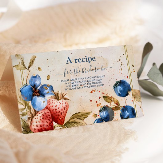 Elegantes Berry Sweet Strawberry Brautparty Begleitkarte