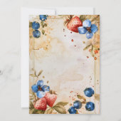 Elegantes Berry Sweet Strawberry Brautparty Einladung (Rückseite)