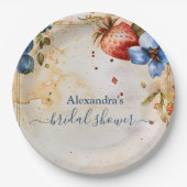 Elegantes Berry Sweet Strawberry Brautparty Pappteller (Vorderseite)