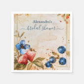 Elegantes Berry Sweet Strawberry Brautparty Serviette (Vorderseite)