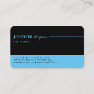 Elegantes Beruflich Blau und Schwarz Visitenkarte
