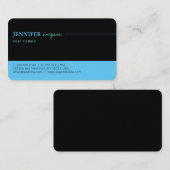 Elegantes Beruflich Blau und Schwarz Visitenkarte (Vorne/Hinten)