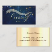 Elegantes Beruflich, Goldstars, Whisk, Kochen Visitenkarte (Vorne/Hinten)