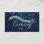 Elegantes Beruflich, Goldstars, Whisk, Kochen Visitenkarte (Vorderseite)