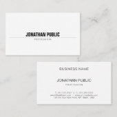 Elegantes Beruflich Modernes Einfaches Design Schl Visitenkarte (Vorne/Hinten)